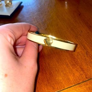 Cream colored Kate Spade heart bracelet